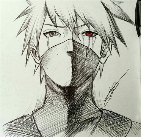 Narutoshippuudenart “nice ” Kakashi Drawing Naruto Sketch Naruto