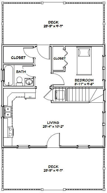 24x24 House 24x24h1b 1660 Sq Ft Excellent Floor Plans Cabin