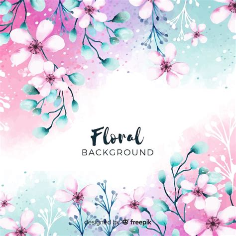 Free Vector Watercolor Spring Floral Background