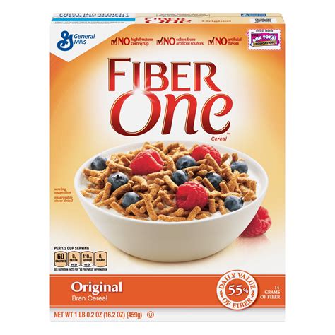 2 Pack Fiber One Cereal Original Bran Whole Grain Cereal 162 Oz