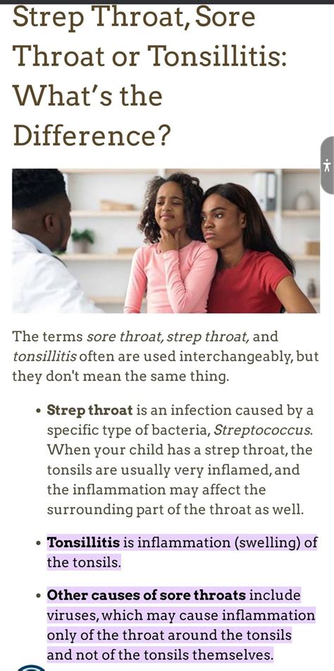 Difference Bw Strep Throat Sore Throat And Tonsillitis Soreness