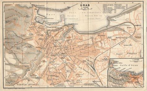 1911 Antique Map Of Oran Algeria By Figure10 On Etsy Old Map