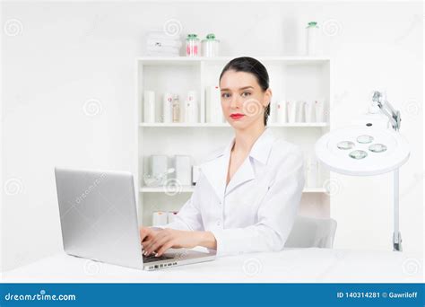 Woman Beautician Doctor At Work In Spa Center Portrait Of A Young Female Professional