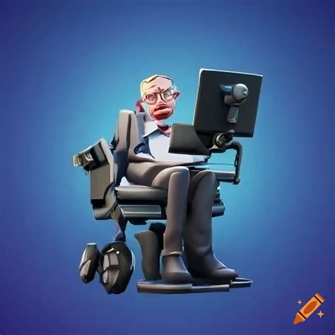 Stephen Hawking Character In Fortnites Tilted Towers On Craiyon