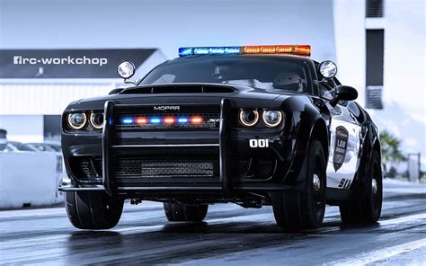 Dodge Demon Police Car Rendering Is Here To Serve And To Drag Race