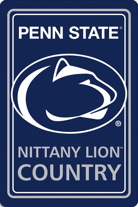 E109197 Collegiate Penn State 12x18 Metal Sign