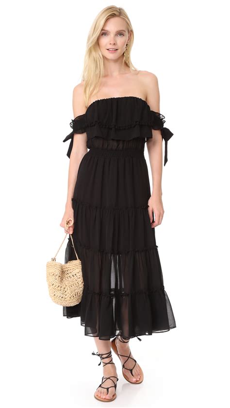 A romantic MISA dress, styled with an off-shoulder neckline. | Posts by ...