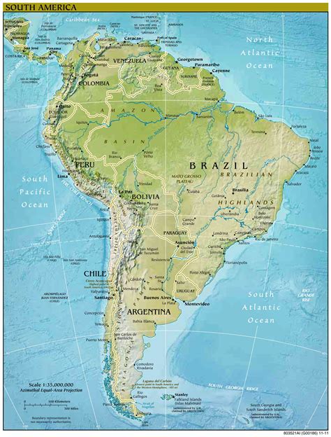 Weitere ideen zu kontinente, schulideen, erdkunde. Physische Karte von Südamerika (2140 x 2821 Pixel ...