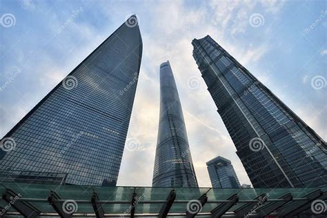 Three Tallest Buildings In Shanghai Stock Image Image Of Colorful