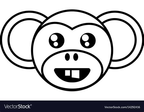 Maybe you would like to learn more about one of these? Monkey face animal outline Royalty Free Vector Image