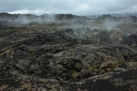 Lava Field At Mountain Leirhnjukur At Lake Myvatn In Icelandeurope