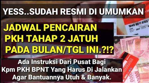 Baru Sudah Resmi Di Umumkan Jadwal Terbaru Pencairan Pkh Tahap Cair