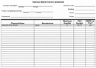 13 Free Sample Chemical Inventory List Templates - Printable Samples