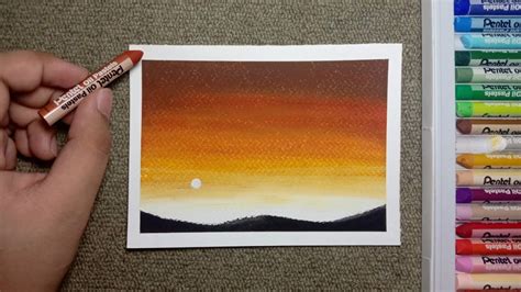 Easy And Simple Oil Pastel Landscape For Beginners Step By Step