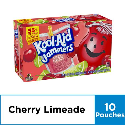 Kool Aid Jammers Cherry Limeade Artificially Flavored Drink 10 Ct Box