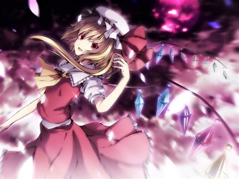 Wallpaper Anime Touhou Flandre Scarlet Flower Computer Wallpaper