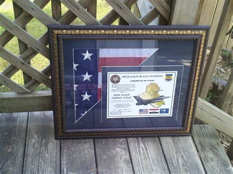 Combination case for certificate and flag. Flag Shadow box | Flag display, Framed flag, Flag display case