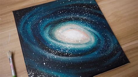 Galaxy Acrylic Painting On Canvas 💫🪐 How To Paint A Galaxy Youtube