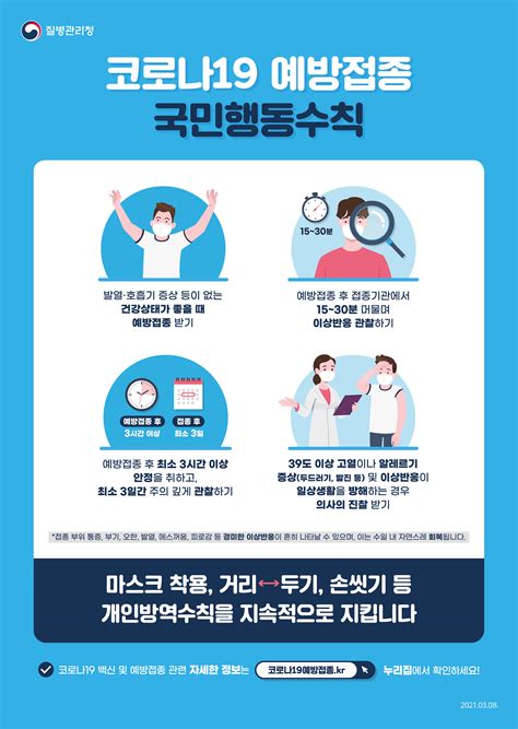 예방접종은 감염 예방과 사망률 감소에 매우 효과적. 코로나19 예방접종 국민행동수칙(포스터) | 홍보지 | 홍보자료 ...
