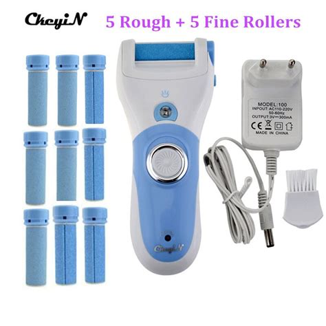 Ckeyin Electric Foot Care Tool 10pcs Roller Rechargeable Pedicure