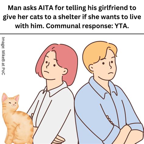 Man Asks Aita For Telling Girlfriend To Give Her Cats To A Shelter Response Yta Advocating
