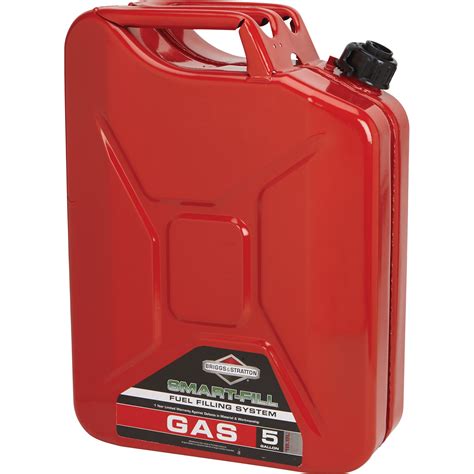 Briggs And Stratton Spill Proof Metal Fuel Can — 5 Gal Capacity Fuel