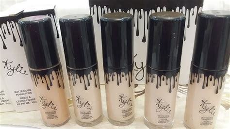 2 Bottles Kylie Jenner Liquid Foundation Makeup Overlaid With Birthday