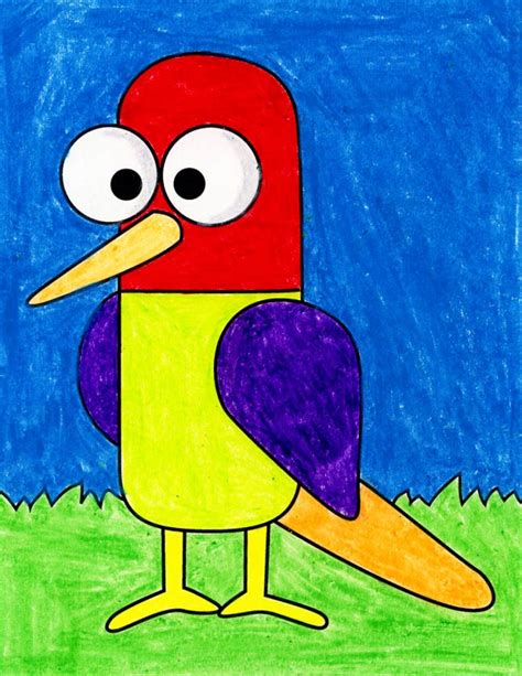 Whether you're at home, work, school, etc. How to Draw a Cartoon Bird · Art Projects for Kids