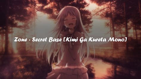 Nightcore Zone Secret Base Kimi Ga Kureta Mono Lirik Dan