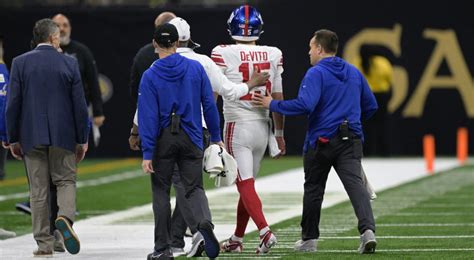 Giants Qb Tommy Devito Kicker Randy Bullock Both Hurt Against The Saints