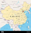 China, political map, with administrative divisions. PRC, People's ...