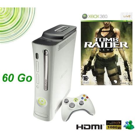 Console Xbox 360 Premium 60 Go Hdmi Tomb Raider Achat Vente