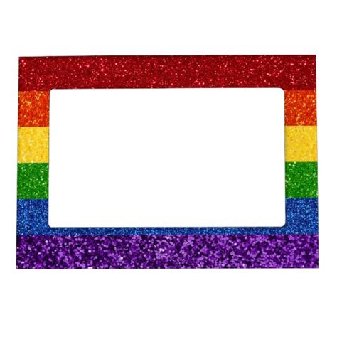 Lgbt Glitter Rainbow Pride Flag Magnetic Frame