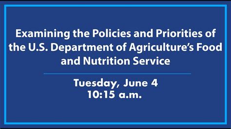 How to apply for food and nutrition services? Examining the Policies and Priorities of the USDA's Food ...