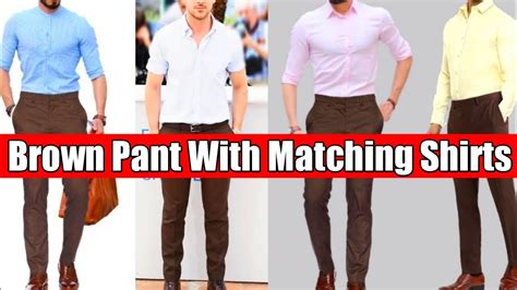 Dark Brown Pant Shirt Combination For Men Matching Shirt With Dark