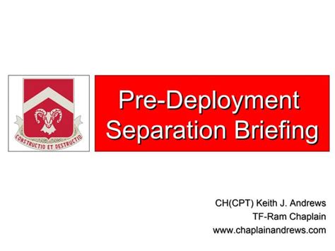 Pre Deployment Separation Brief Ppt