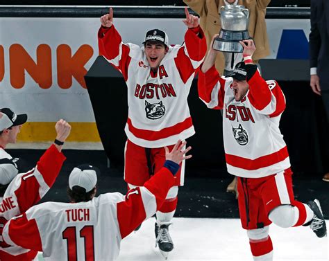 Watch Boston University Mens Hockey Celebrate Winning Beanpot Title