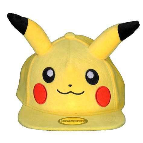 Pokémon Pikachu Pluche Snapback Cap With Ears Yellow