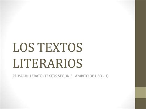 Que Son Los Textos Literarios