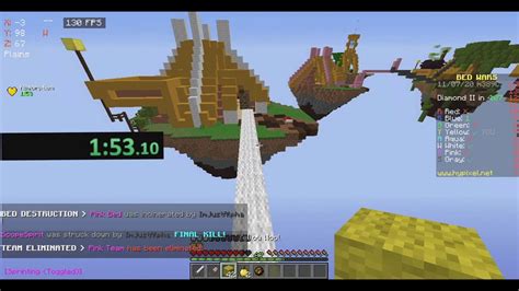 Minecraft Bedwars Solo Win In 2m 55s Youtube