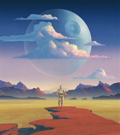 Ralph Mcquarrie Homage Star Wars Concept Art Retro Futurism Star Wars Art