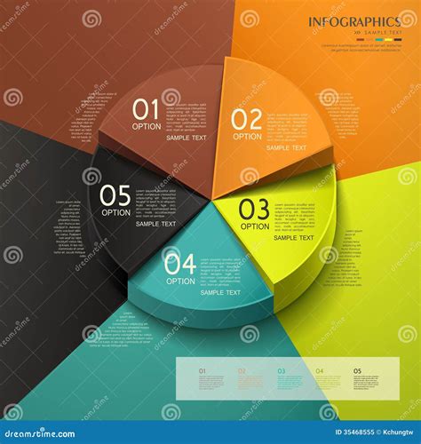 Abstract 3d Pie Chart Infographics Royalty Free Stock Photo Image