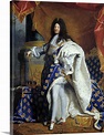 King Louis XIV of France in Coronation Robe, 1701, By Hyacinthe Rigaud ...