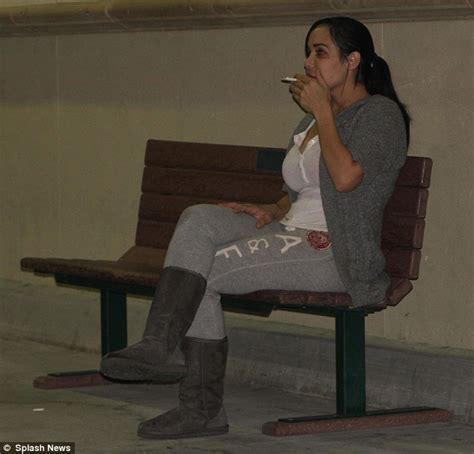 Nadya Octomom Suleman Puffs On A Cigarette After Rehab Treatment For