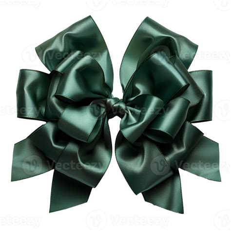 Ai Generated Green Bow For T Wrapping Png Green Ribbon For Presents Top View Png Green Bow