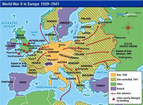 World War 2 Map Allies Axis Neutral