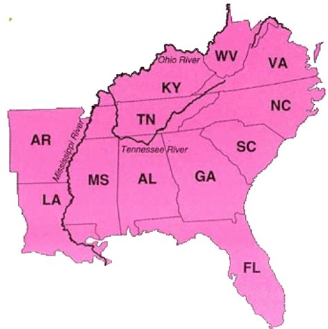 Southern States Map Photos Cantik