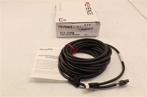 Keyence Gt2 Ch5m Sensor Cable New In Box Plc Surplus Supply Llc