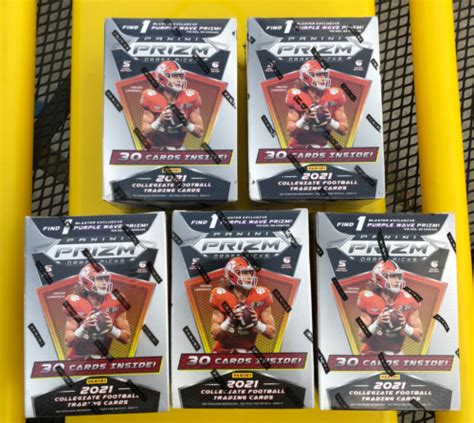 2021 Panini Prizm Draft Picks Football Blaster Box Lot Of 5 New Sealed