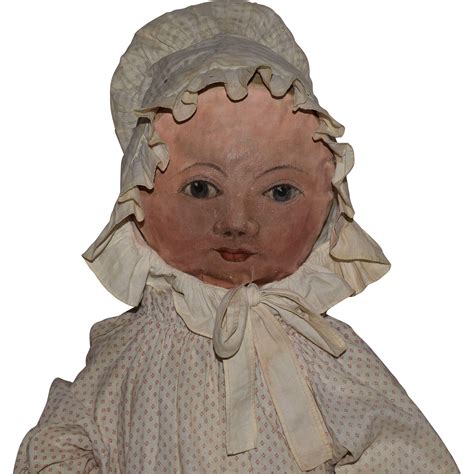 Early Cloth Doll With Oil Painted Face Painted Face Doll Clothes Vintage Dolls